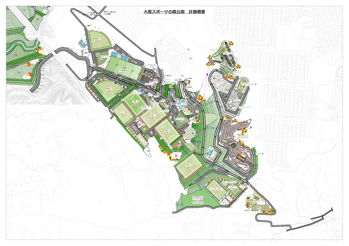 大原スポーツの森公園のイメージ図